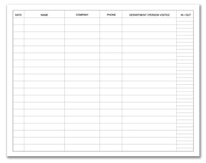 BookFactory Visitor Log Book Visitors Register Sign-in Book - 120 Pages, 8 7/8'' x 7'' - Black Cover, Section Sewn Hardbound (Made in USA)