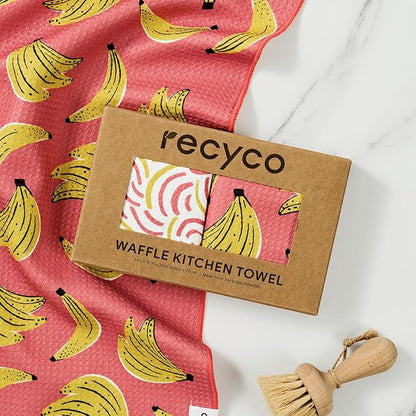 RECYCO Waffle Kitchen Towel Set of 2