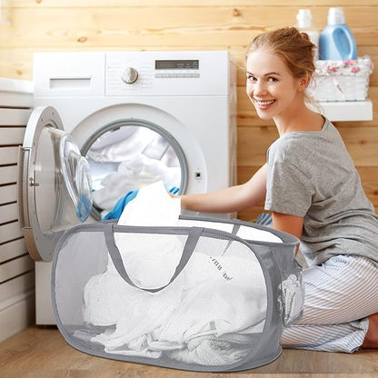 4 Pack Collapsible Laundry Baskets, Foldable Laundry Basket