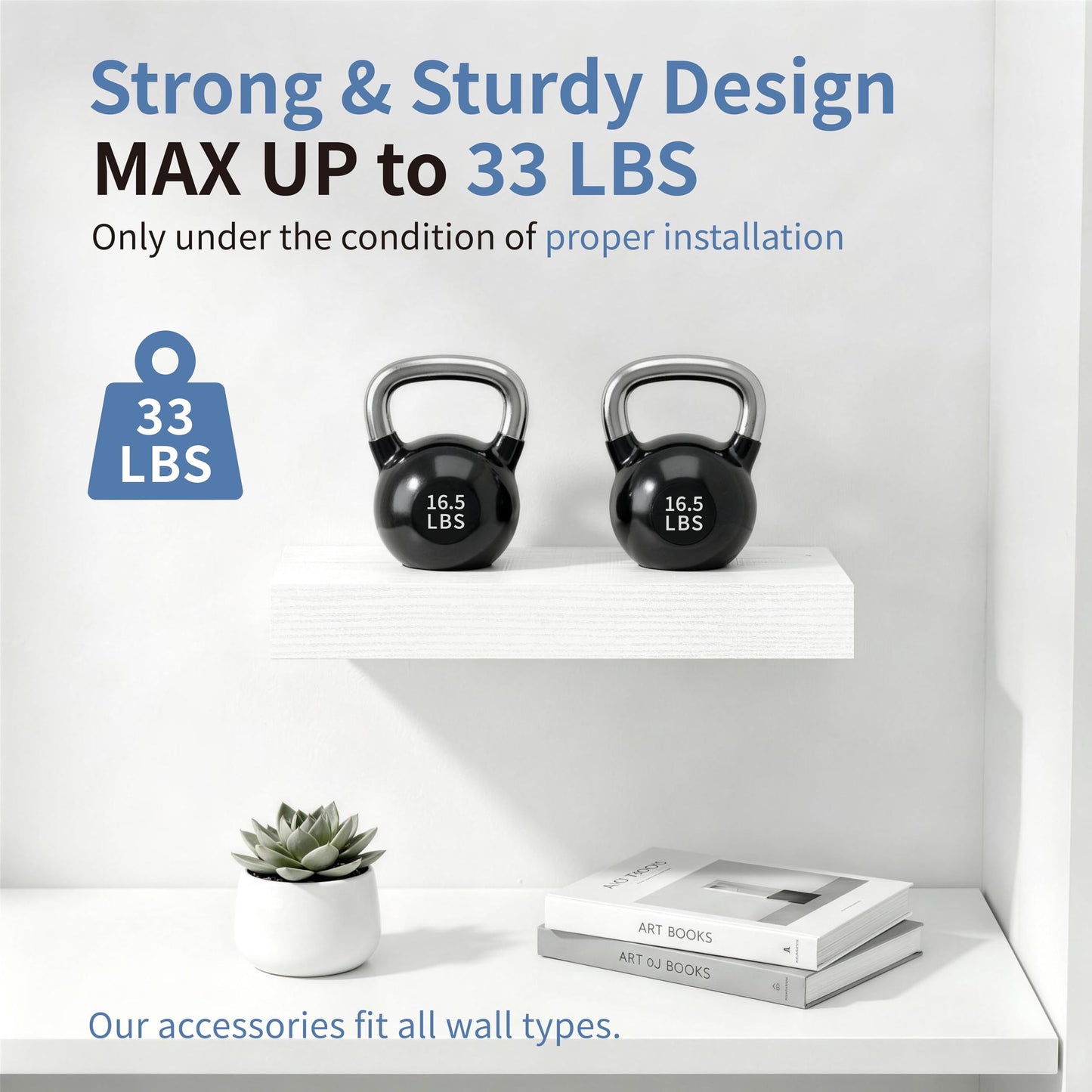 Mifurn Floating Shelves, White Wooden Set of 3 Wall Mounted Bathroom Shelves Over Toilet, Modern Small Hanging Shelves for Bedroom Living Room Kitchen Home Decor Storage, 12" x 7" x 1.5"