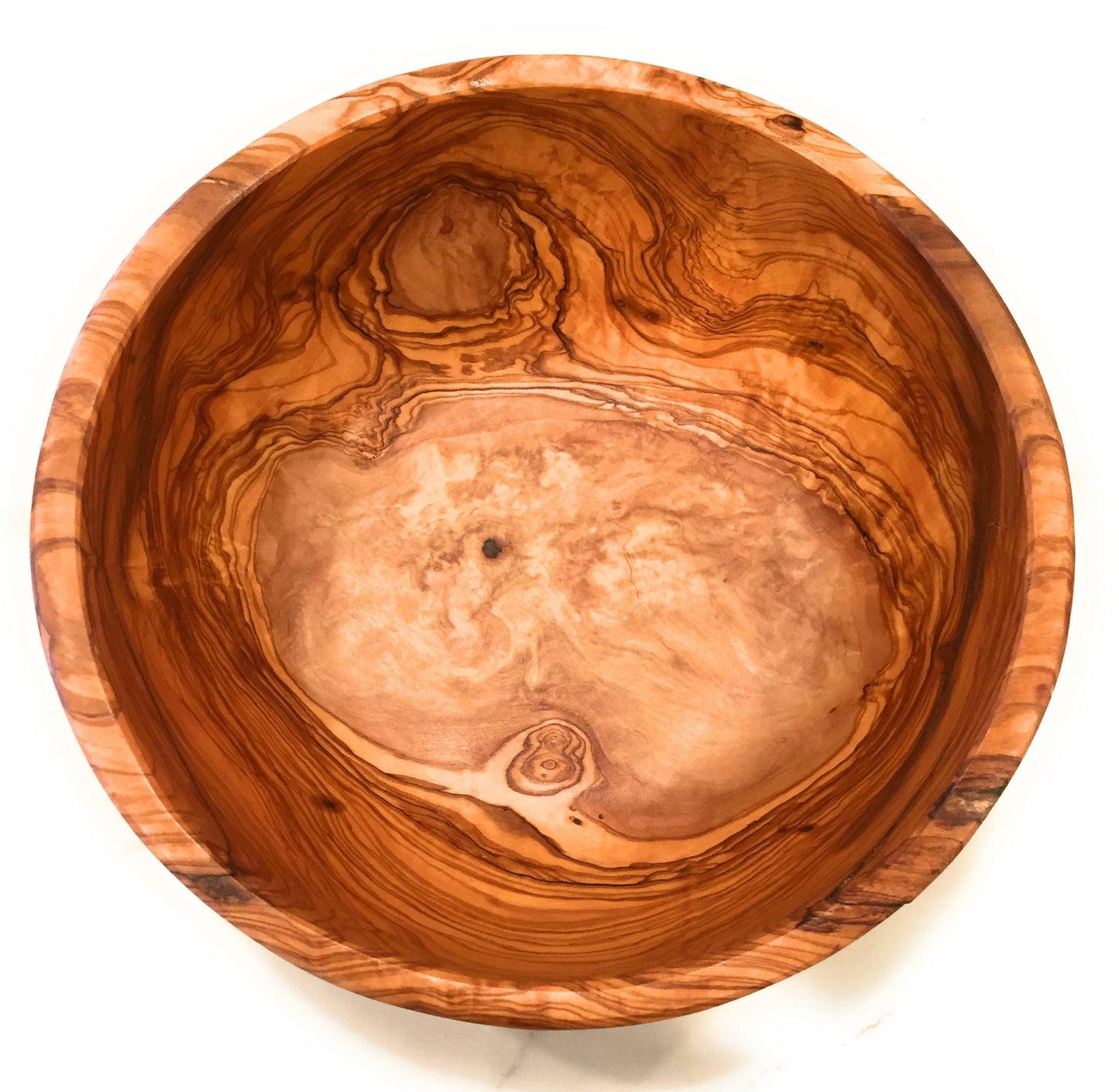 ORCHARD HARDWOODS 11" Artisan Olive Wood Serving Bowl/Centerpiece Unique decorative Wooden Bowl for Fruit, Salad, Snacks, Chips. In Small 6", Med 7", Lg 8", XL 11", XXL 12". (Extra Large 11 inch)