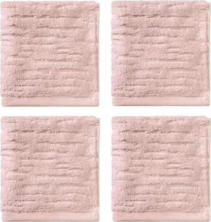 SKL Home CloudSoft 100% Cotton Luxury 4-Piece Washcloth Set, 520 GSM, Ultra