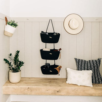 OrganiHaus Black Hanging Wall Baskets