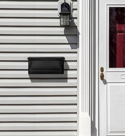 Architectural Mailboxes Cielo™ Vertical Wall-Mounted Mailbox for Outside, Rust-Resistant Galvanized Steel Metal Small Mail Box, Black (Pack of 6)