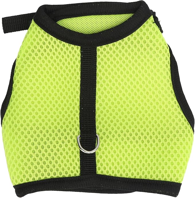 Small Dog Harness, Mesh Cloth Puppy Harness for Rabbits for Small Pets for Guinea Pigs(M, green)