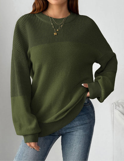 Zeagoo Women's 2025 Fall Chunky Knit Sweater Oversized Crewneck Long Sleeve Winter Cotton Pullover Sweaters Jumper Tops