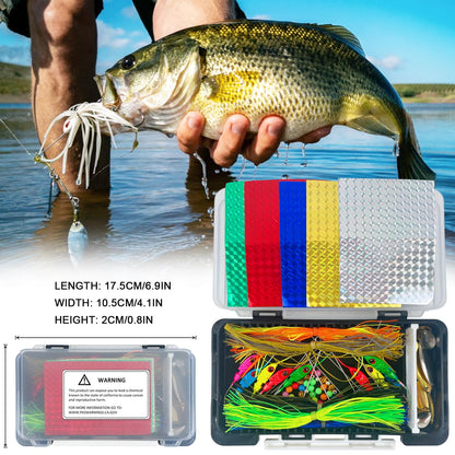 FREE FISHER 148Pcs Spinner Making Kit Spinner Blades, Spoon, Jig Head Spinner Shaft, Silicone Jig Skirts, Fishing Beads, Swivels, Clevis U-Shaped Links for Spinnerbaits DIY Making Kit for Bass Trout