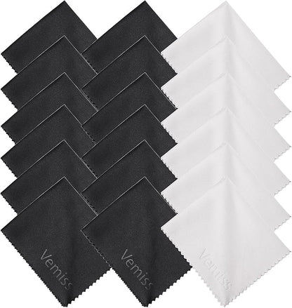 Vemiss 6 Pack Microfiber Glasses Cleaning Cloth, Wipes Lens Eyeglasses & Screens