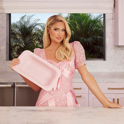 Paris Hilton Over the Sink Expandable Colander, Extendable Strainer, Adjustable