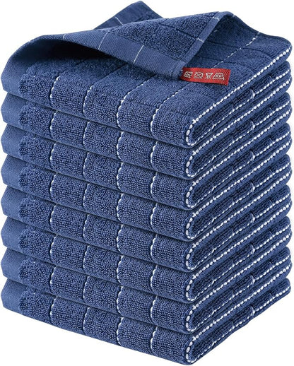 Homaxy 100% Cotton Terry Kitchen Dish Cloths, Ultra Soft and Absorbent Dish