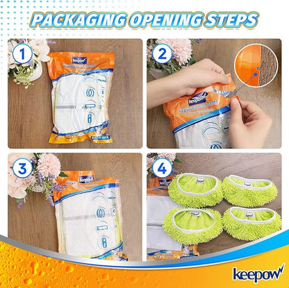 KEEPOW Reusable Mop Pads Compatible