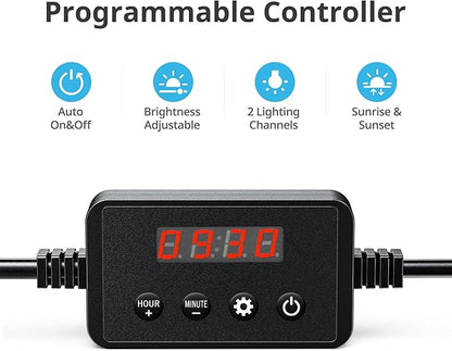 NICREW ClassicLED Plus LED Aquarium Light with Timer, 27 Watts, for 36 to 48 Inch Fish Tank Light, Daylight and Moonlight Cycle