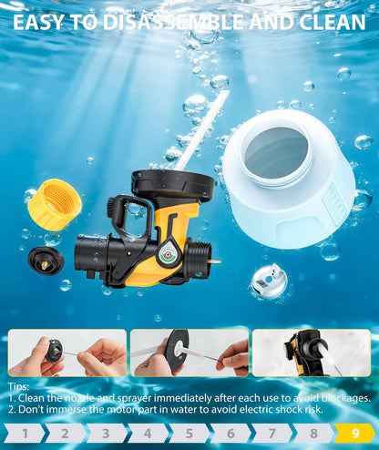 Paint Sprayer, 32000 RPM Cordless Electric Spray Paint Gun with 1400ml Container, Easy to Clean, 2×4000mAh Battery, LED Light, 3 Modes & 6 Nozzles, Paint Sprayer for House Wall Fence DIY Painting