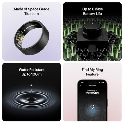 ULTRAHUMAN Ring AIR – Sleep and Fitness Tracker, Smart Ring for Men and Women, No app fee for Standard Features, Up to 6 Days Battery Life