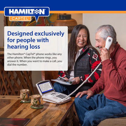 Hamilton CapTel 840i Captioned Telephone, Hearing Impaired Phones, Auto/Assisted Captions & Volume Control up to 40dB, Conventional Button Menu Navigation, Wi-Fi, Answering Machine & Speakerphone
