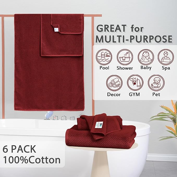 VOOVA & MOVAS Burgundy Towel Set