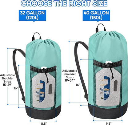 BALEINE 150L Laundry Bag Backpack, 900D Oxford Fabric Large Travel Laundry Bags