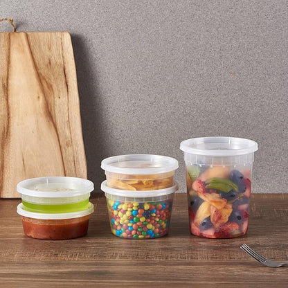 FULING 32oz Plastic Deli Containers, 240 Sets