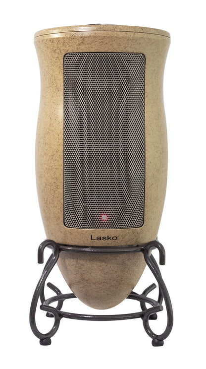 Lasko Oscillating Designer Series Ceramic Space Heater for Home with Adjustable Thermostat, Timer and 2-Speeds, 16 Inches, 1500W, Beige, 6405