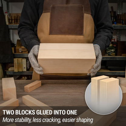 BeaverCraft Basswood Carving Blocks BW1 Large Wooden Block 10x4x4 Inches - Soft Whittling Wood - Basswood for Carving - Unfinished Wood for Crafts