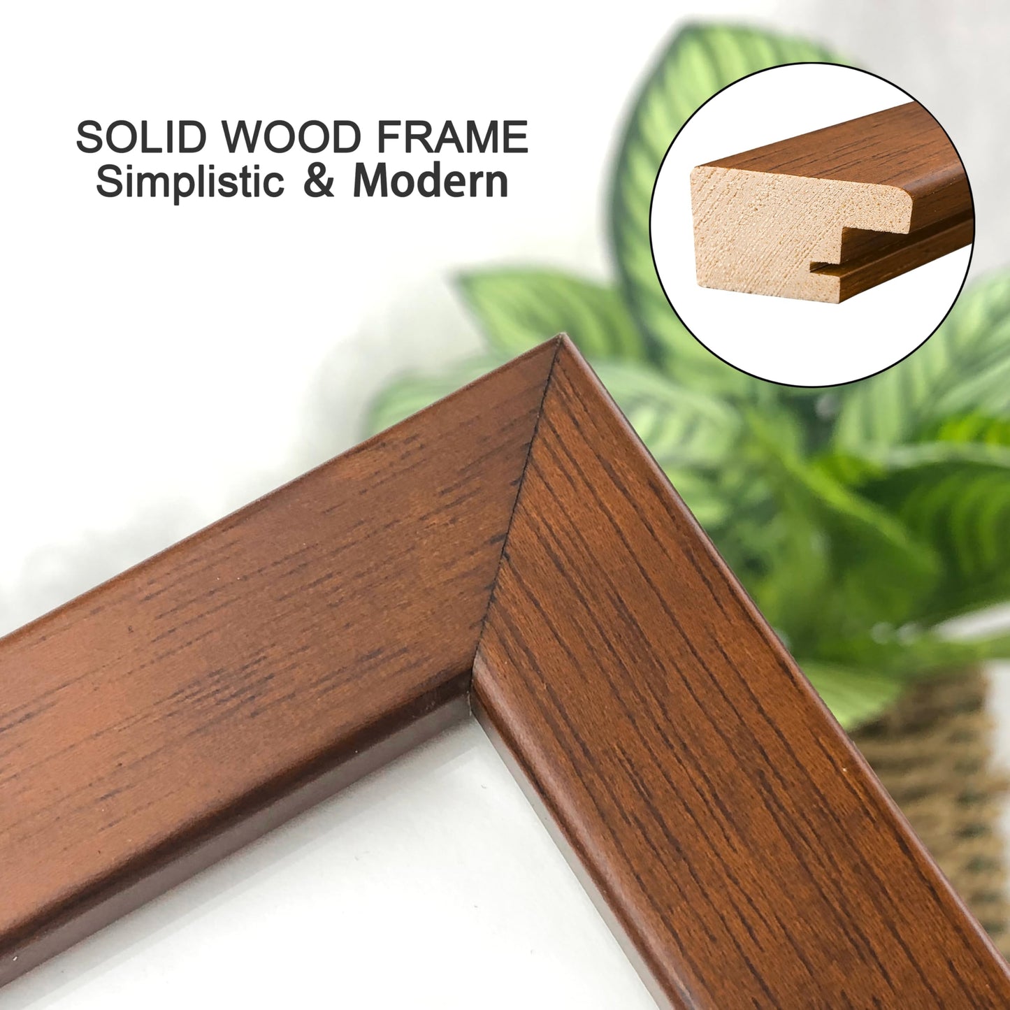 DEKWINN 8x10 Picture Frame Set of 4 Made of Solid Wood Photo Frame with Real Glass for Pictures 5x7 with Mat or 8x10 Without Mat, Wall Gallery or Tabletop display Picture Frames, Brown