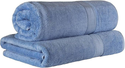 SUPERIOR Egyptian Cotton Pile Bath Sheet Set of 2, Ultra Soft Luxury Towels