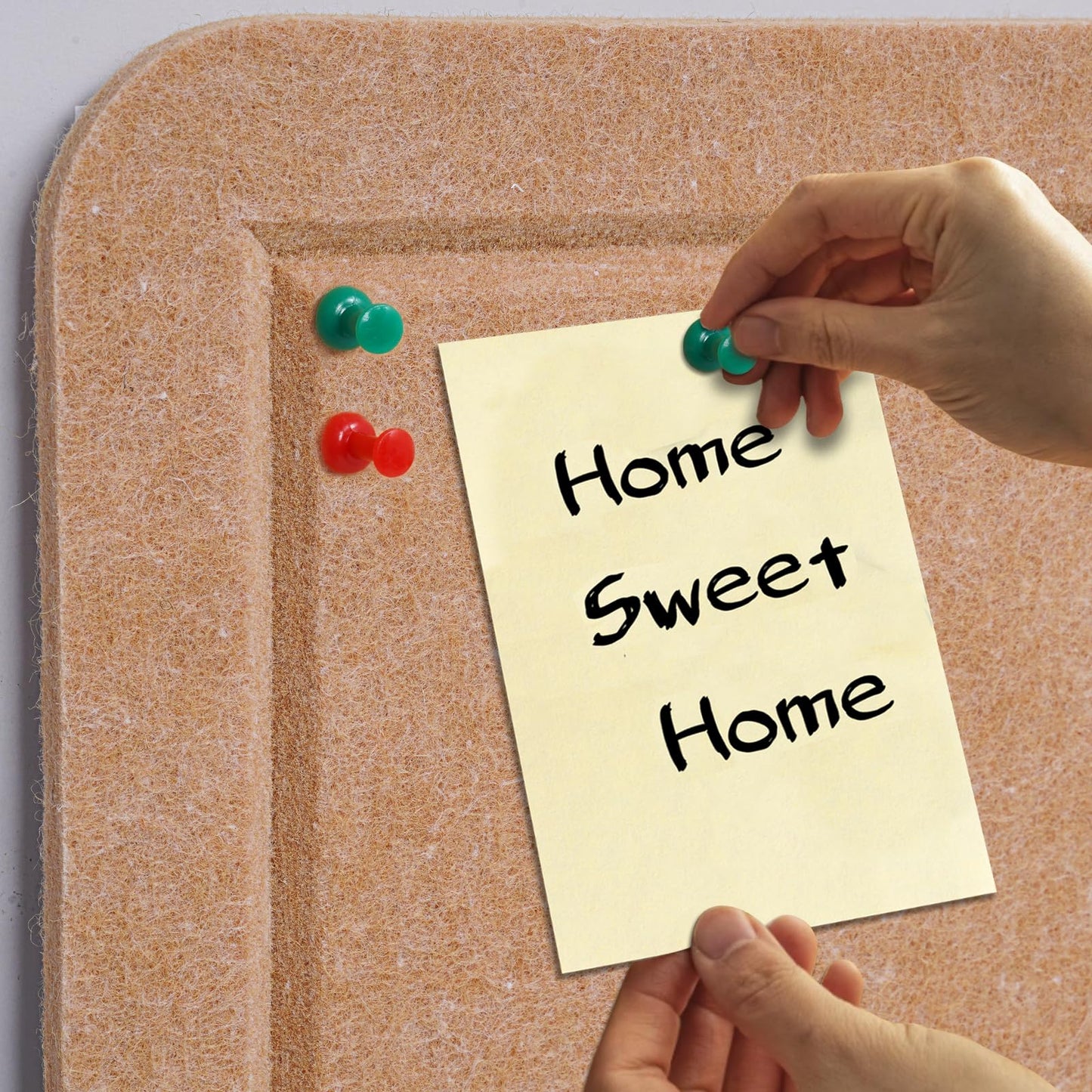 Large Bulletin Board - 72 X 48 inches Decorative Felt Pin Board - 6' x 4' Cork Board Alternative for Wall - Foldable Picture Board Self-Adhesive Prayer Board with 30 Pushpins - Ginger Yellow