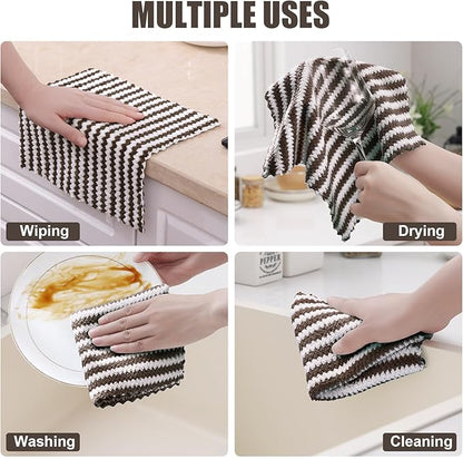Homaxy 24 Pack Kitchen Dish Cloths, Ultra Soft and Absorbent Dish Towels
