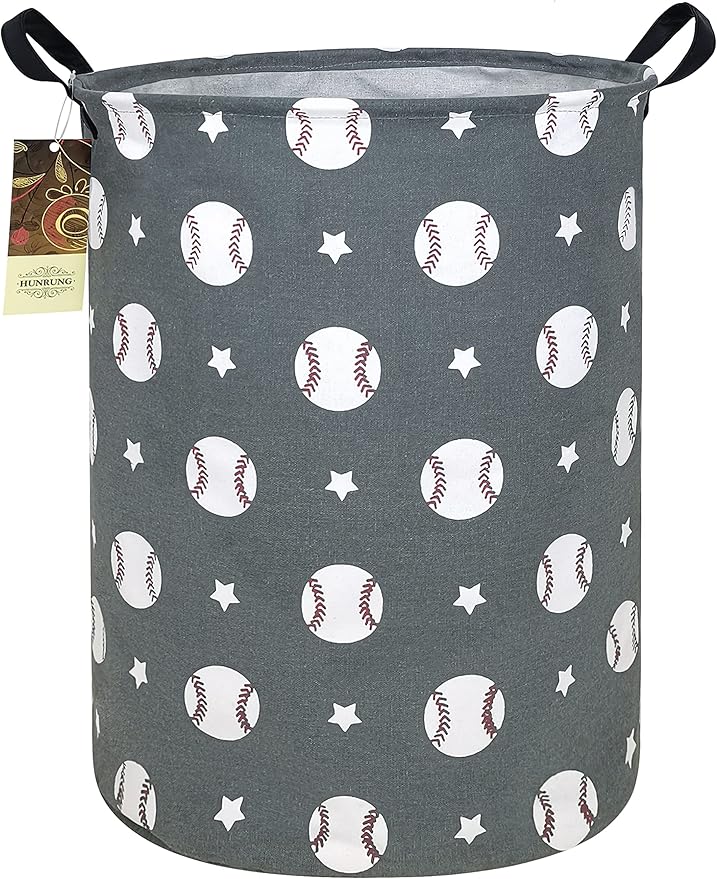 HUNRUNG Laundry Hamper, Large Canvas Fabric Lightweight Storage Basket Toy