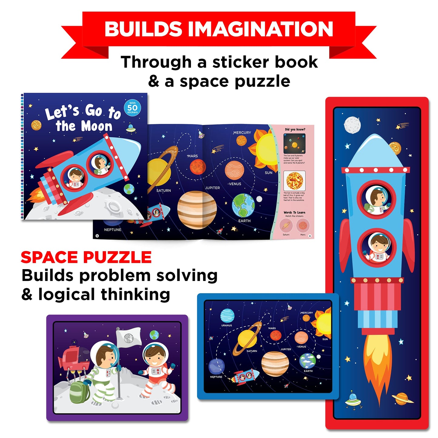 Learnabee Toys for 3 Year Old Boys/Girls | Gift for 3 Year Old Kids | Board Books and Fun Activities | Learning and Educational Toys & Games (1 Box Set)