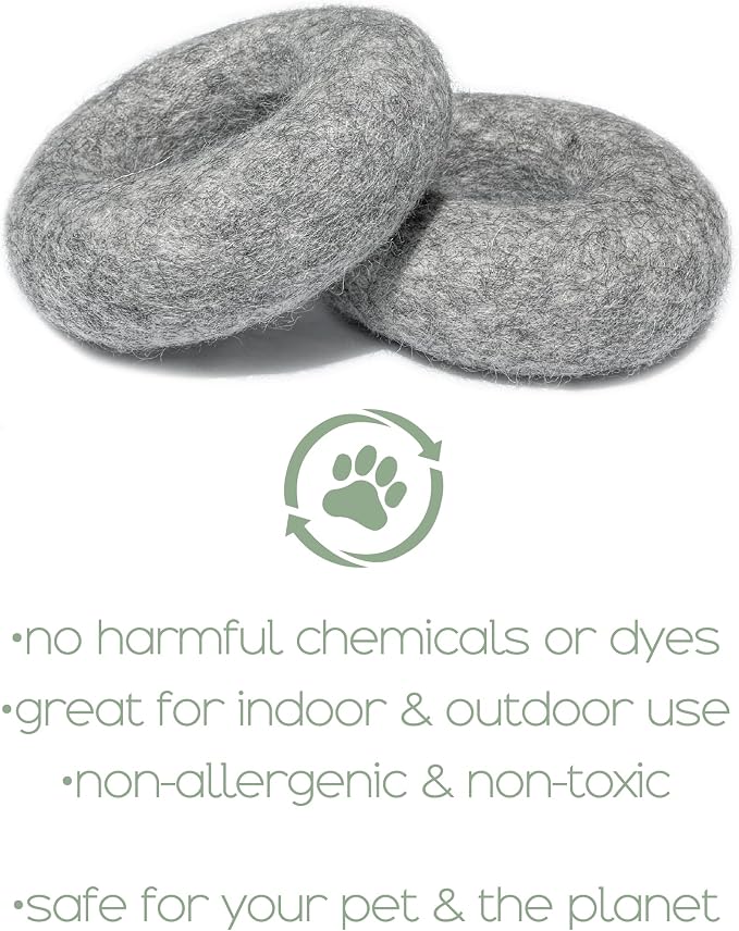 Wool Dog Ring Toy 2-Pack – Organic Eco Friendly Dog Rings for Small & Medium Dogs – Natural Non Toxic Dog Toys – Creature ECO