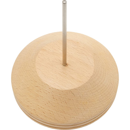 The Beadsmith Spin & String – Bead Stringing Wooden Spinning Wheel with 2 Needles, 4.4” High, 5.6” in Diameter, Quickly String Seed Beads for Jewelry