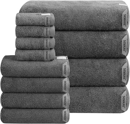 SEMAXE 12-Piece Family Bathroom Towel Set