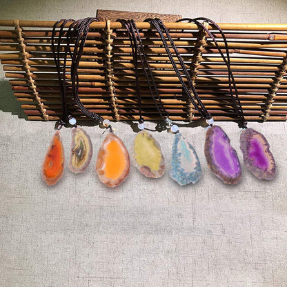 20pcs Natural Agate Slices Colorful Geode Agate Cards Drilled Agate Quartz Slices Irregular Shapes Natural Agate Agate Light Table Slices with Hole DIY Accessory (20PCS)