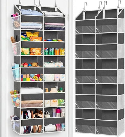 Over the Door Organizer 5 Tiers, Extra Large Behind Door Storage of 10