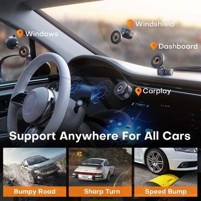 Magnetic Phone Holder for Car [98+ LB Strongest Suction & 2800gf Strongest Magnetic] 360° Adjustable Car Phone Holder for Magsafe Phone Holders for Your Car for iPhone 17 Pro Max 16 15 14 13 12 Plus