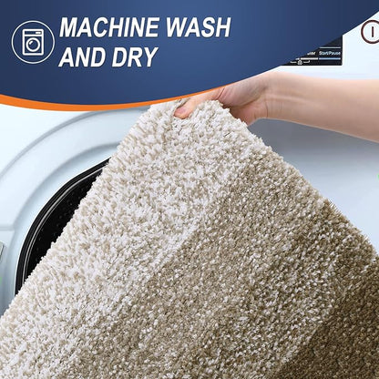 OLANLY Large Bathroom Rugs Mat 45x27, Extra Soft Absorbent Microfiber Bath Rugs, Rubber Backing, Quick Dry, Machine Washable Bath Mat for Bathroom Floor, Tub and Shower, Home Decor Accessories, Coffee