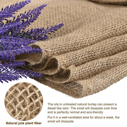 MECCANIXITY Burlap Fabric Roll 1.1 Yards x 8 Yards Natural Jute Burlap Roll for Table Runners Weed Barriers Wedding Craft Plants