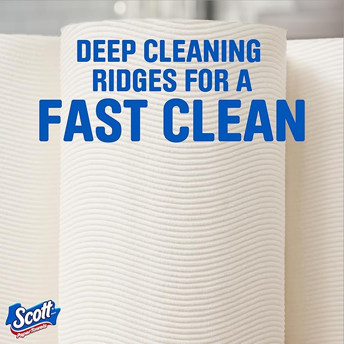 Scott Paper Towels, Choose-A-Sheet, 6 Double Rolls = 12 Regular Rolls