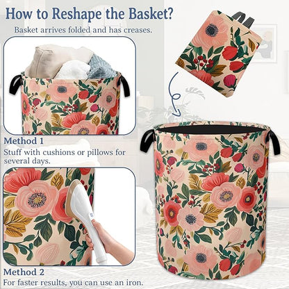 Vintage Flowers Laundry Hamper