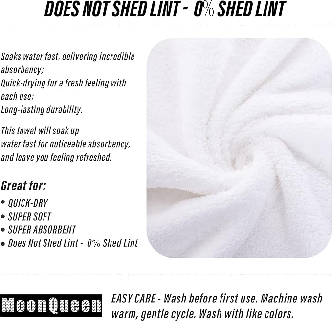 MOONQUEEN 18 Pack Premium Hand Towels