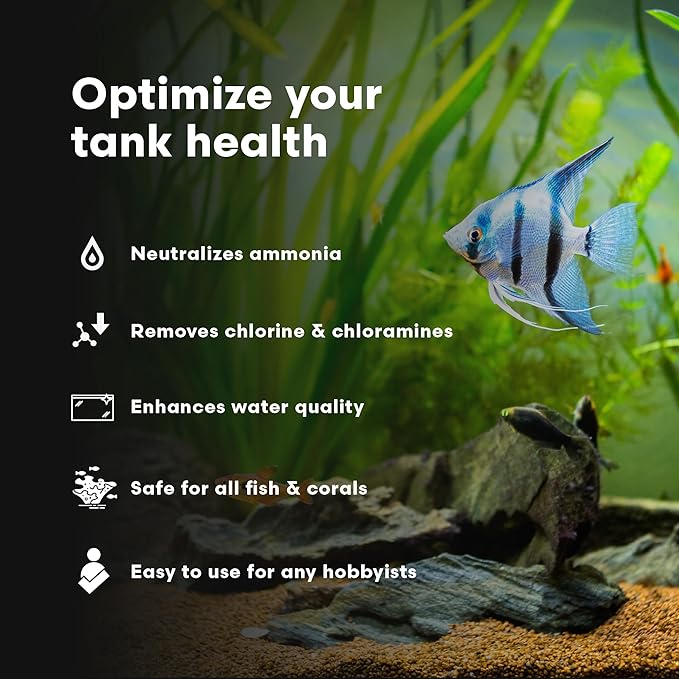 Continuum Aquatics Fraction Water Conditioner for Freshwater & Marine Aquariums – Removes Ammonia, Chlorine & Chloramines – Supports Aquarium Balance – Advanced Water Treatment, 500 ml