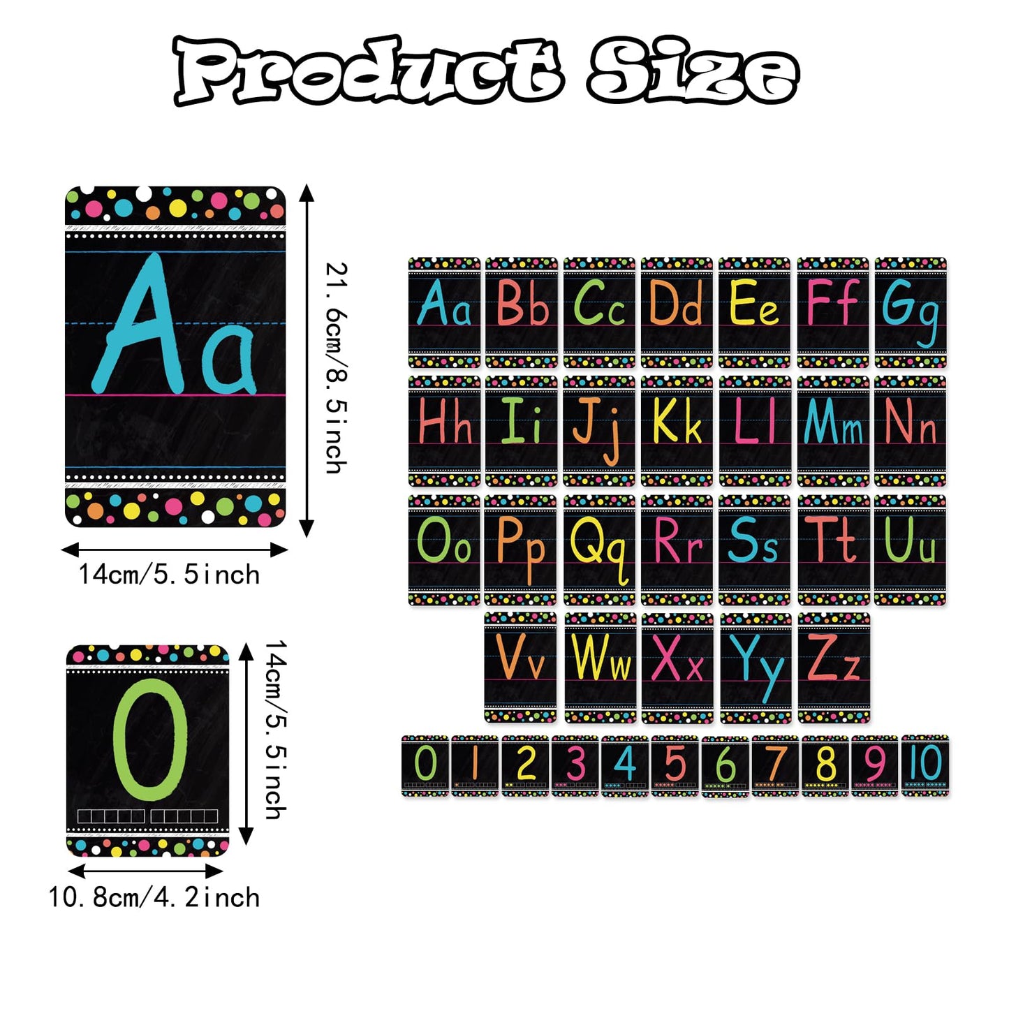 Adduster Bulletin Board Letters - ABC Alphabet Poster Classroom Decorating Set Toddler English Poster Kindergarten Elementary Classroom Nursery Home Wall Decoration（Blackboards）