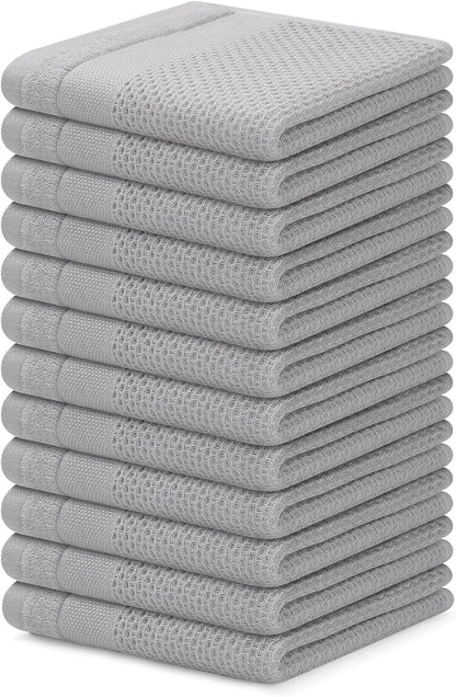 Homaxy 100% Cotton Dish Cloths, 12 Pack