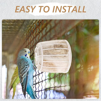 balacoo Bird Nesting Material with Basket Natural Jute and Cotton Bedding for Small Birds Parakeets Canaries Cockatiels Soft Comfortable Nesting Supplies for Garden and Home