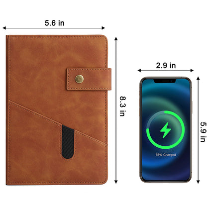 Lined Journal Notebook for women men,368 Pages Hardcover Leather Journals for Writing, A5 Journaling Notebooks,Daily Journals Notebook for Work Note Taking,Travel,Business,School , 5.7"×8.3" (Brown)