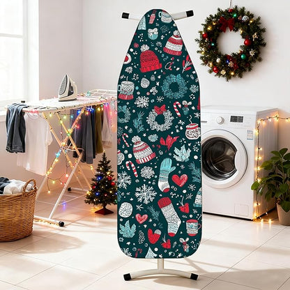 Nuxovilar Ironing Board Cover Winter Hats and Mittens Pattern Polyester 15x54