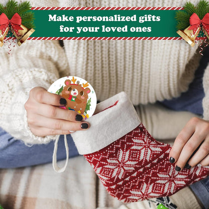 Ceramic Sublimation Ornaments Blank Christmas Personalized Ornament 30 PCS 3.5 Inch Round White Bulk DIY Chritsmas Tree Decoration