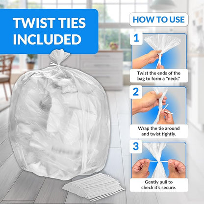 Reli. 40 to 45 Gallon Trash Bags Heavy Duty | 125 Trash Bags