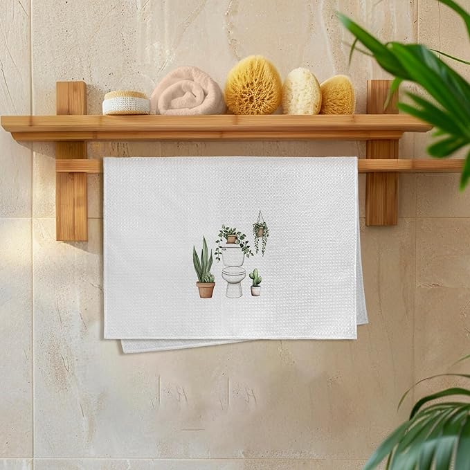 Sage Green Botanical Hand Towels